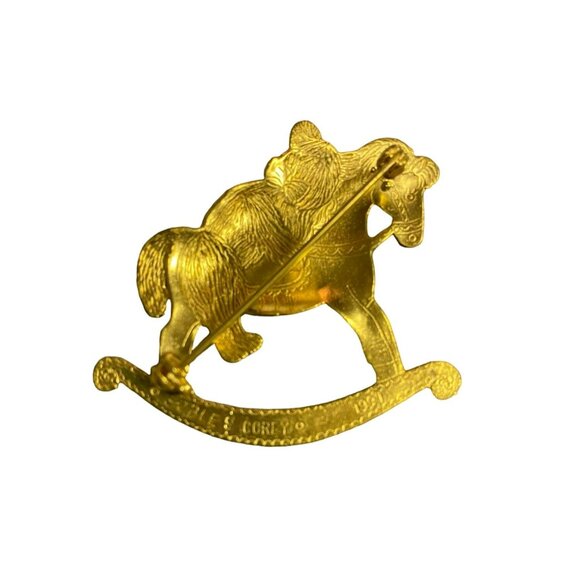 Vintage Teddy Bear Gold Tone Brooches, some with Rhinestones - top one is Avon - Picture 3 of 11